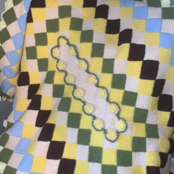 Hand made knitted blanket - Picture 3 of 6